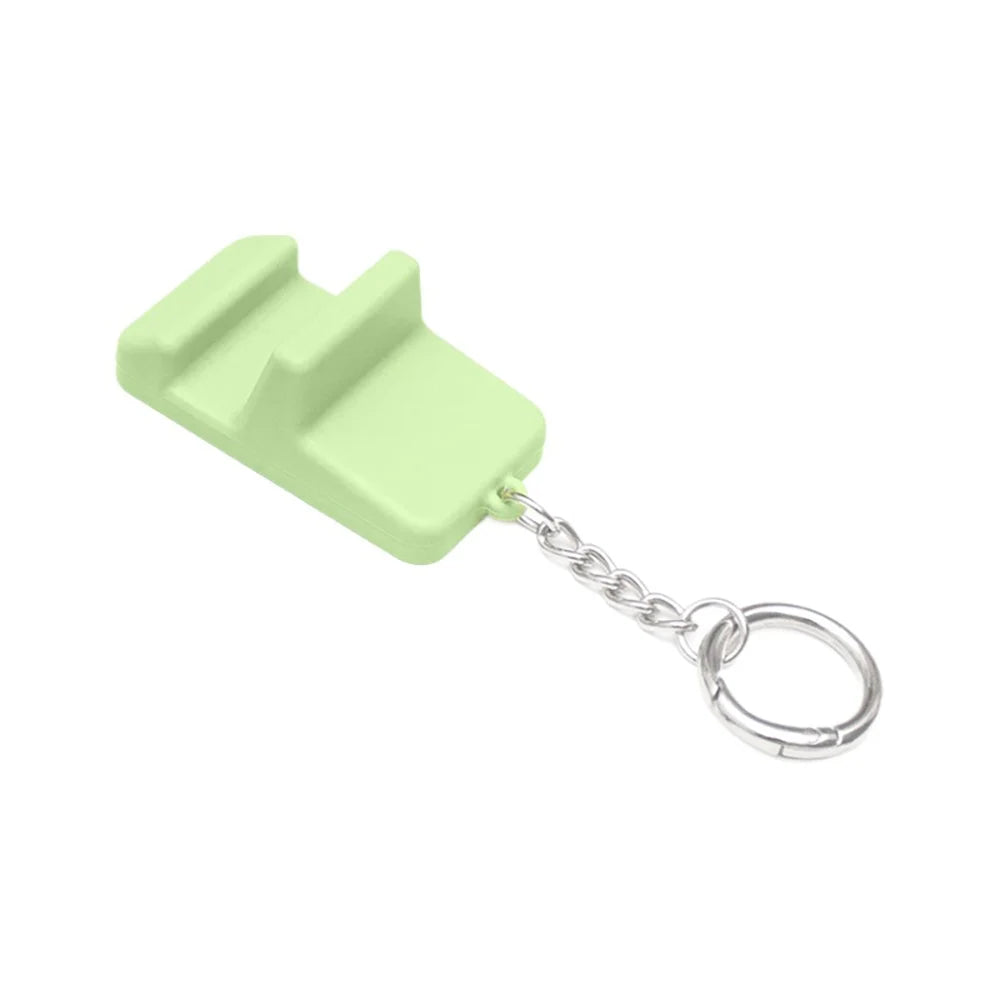 Mini Silicone Phone Stand Keychain – Portable Travel Desk Holder