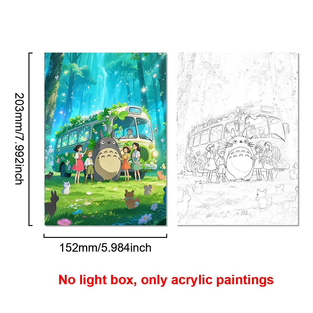 Totoro Acrylic LED Night Light | Anime Illuminated Wall Lamp