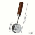 15ml Wooden Coffee Scoop – Stainless Steel Measuring Spoon