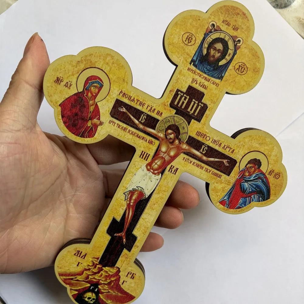 Orthodox Wooden Wall Cross – Catholic & Christian Religious Décor