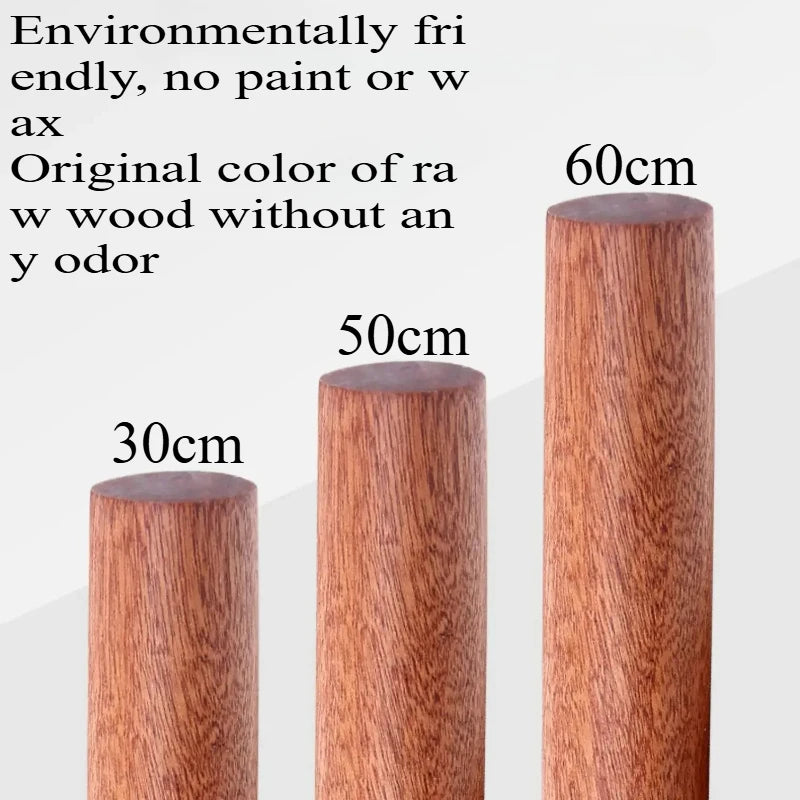 Ebony Wood Rolling Pin 30/50/60cm – One-Piece Solid Wood