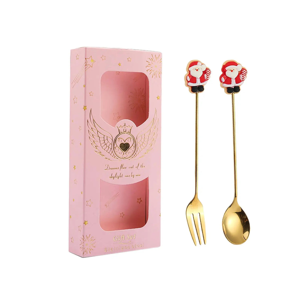 Santa Christmas Stainless Steel Cutlery Set – Spoons & Forks
