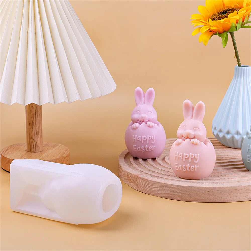 3D Easter Bunny Silicone Mold – Candle, Resin & Cake Crafts