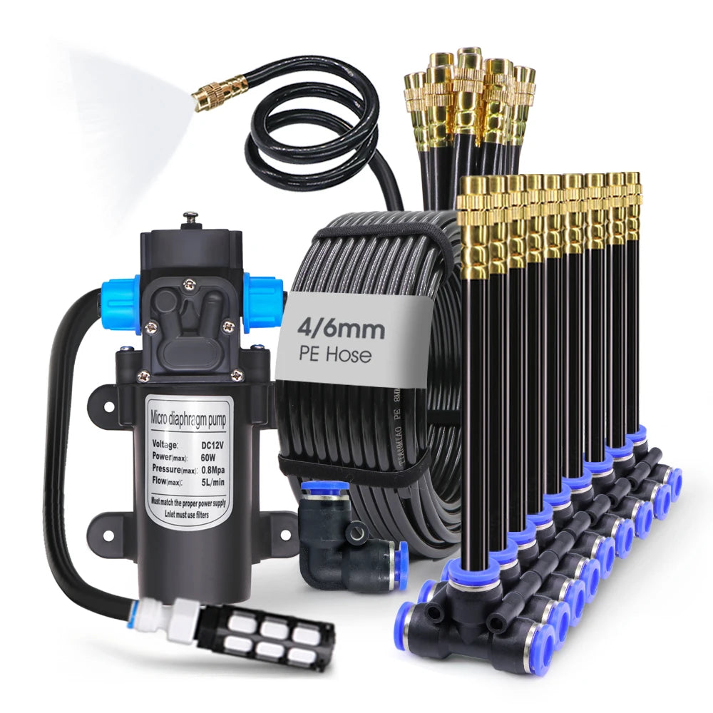 360° Flexible Garden Mist Spray Irrigation & Cooling System
