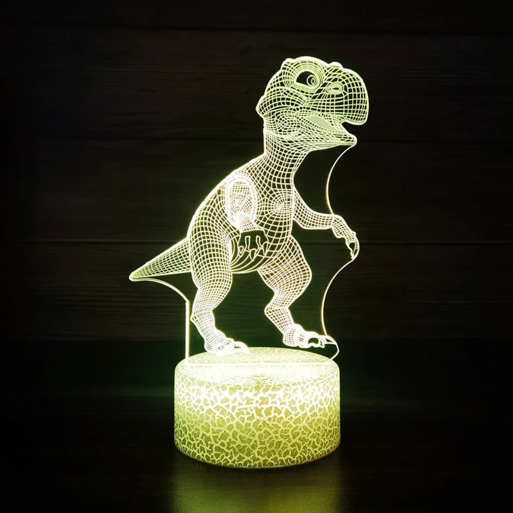 Spinosaurus 3D LED Night Light for Kids – 7 Color Dino Lamp