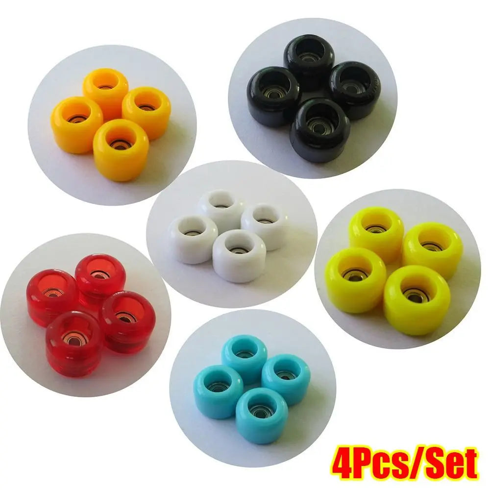 4-Pack PU Bearing Fingerboard Wheels | Mini Skate Accessory