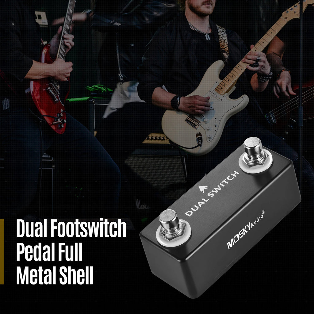 MOSKY Dual Footswitch Guitar Effect Pedal | Full Metal Shell