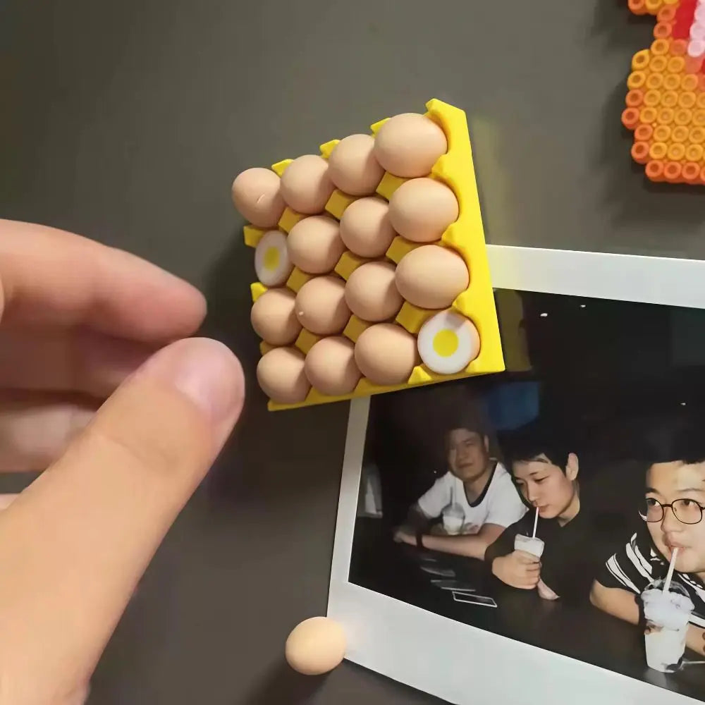 Magnetic Egg Tray Fridge Magnet – Cute Photo & Note Holder
