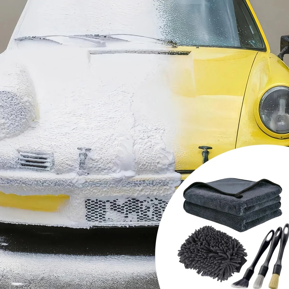 Car Wash Kit – Detailing Brushes, Towels & Wash Mitt Set