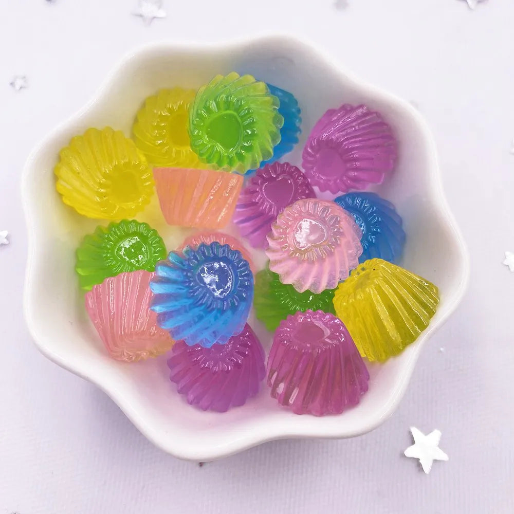 20pcs Resin 3D Candy Jelly Flatback Cabochon DIY Craft Decor