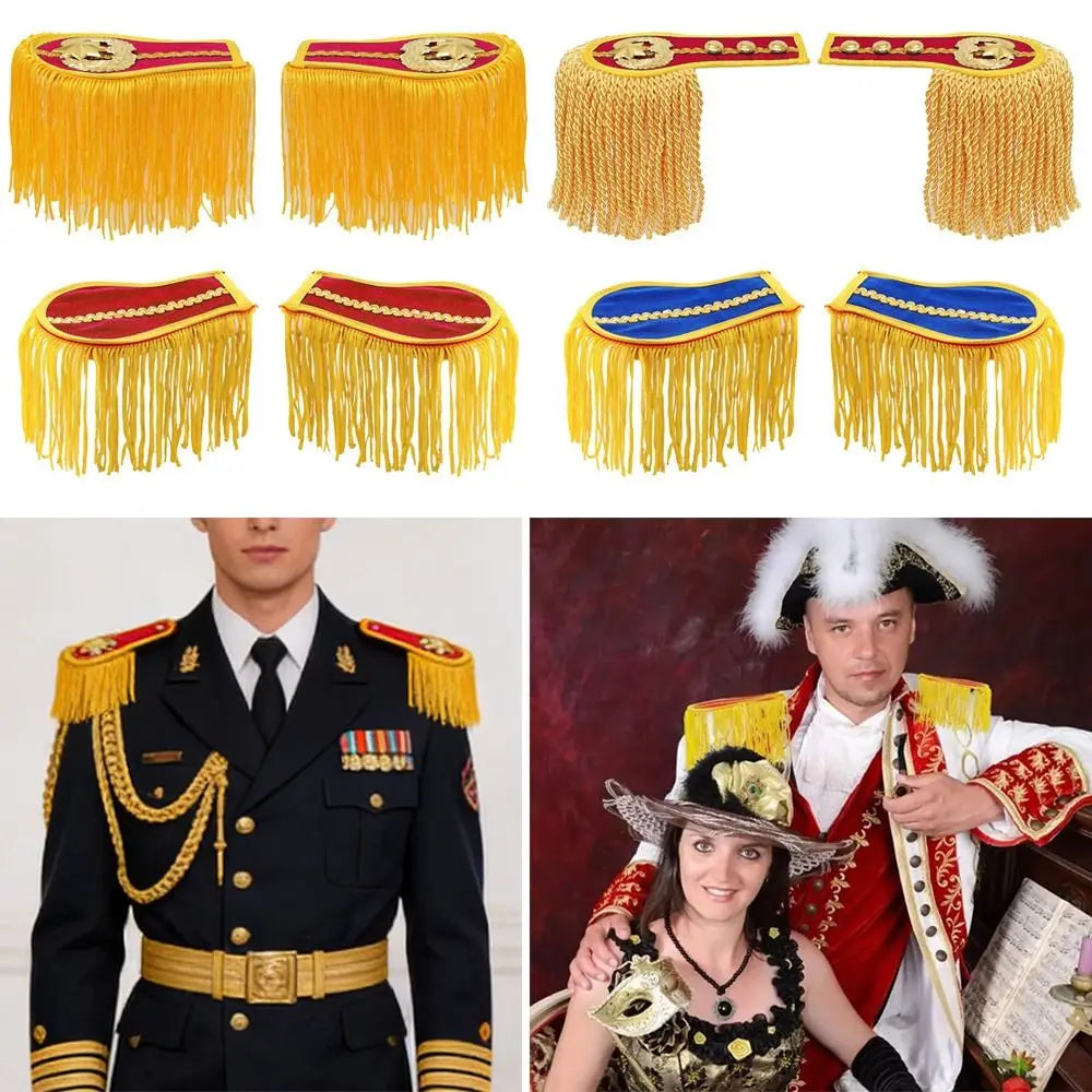 Colorful Tassel Fringe Epaulette Shoulder Pads – 1 Pair