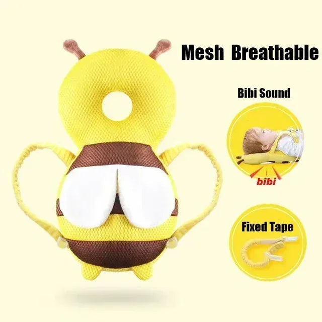 Baby Head Protector Pillow | Breathable Cartoon Safety Pad 1–3Y