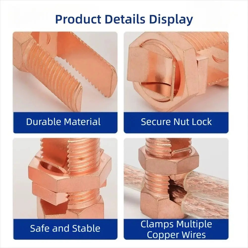 TJ Series Copper Split Bolt Connector – High-Strength Clamp