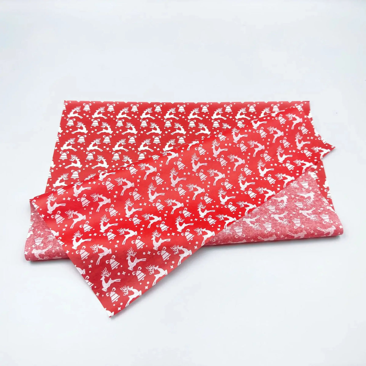 20-Sheet Christmas Tissue Paper – Santa, Elk & Tree Patterns