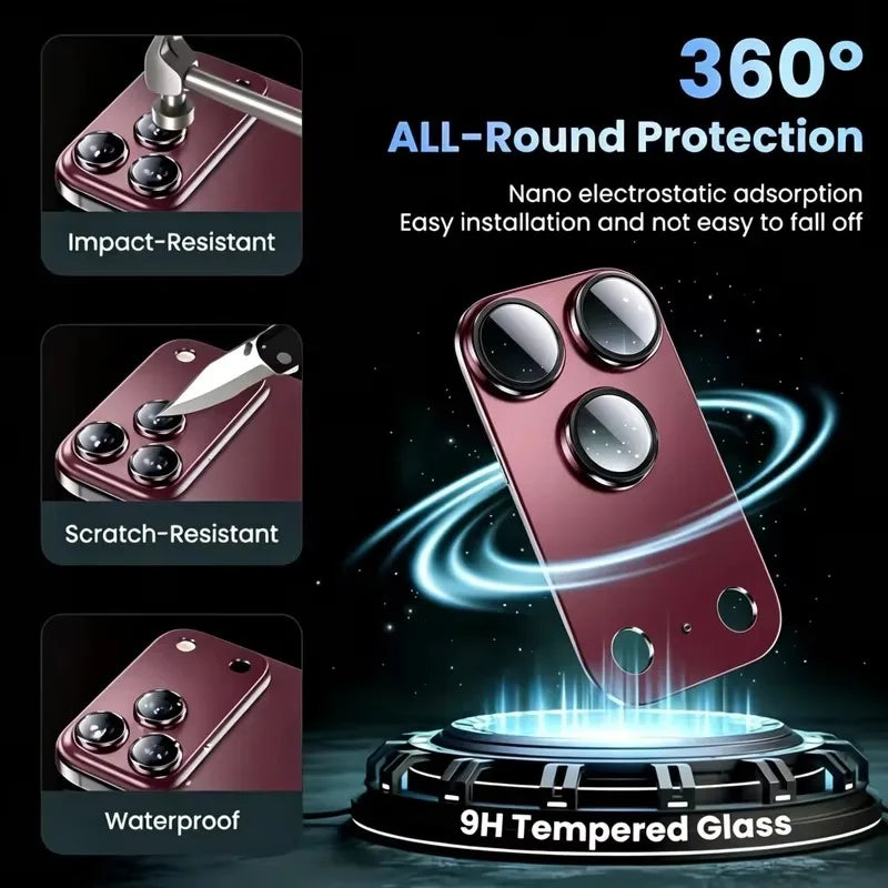 2-Pack iPhone 17/18 Pro Max Camera Lens Protector Metal Frame