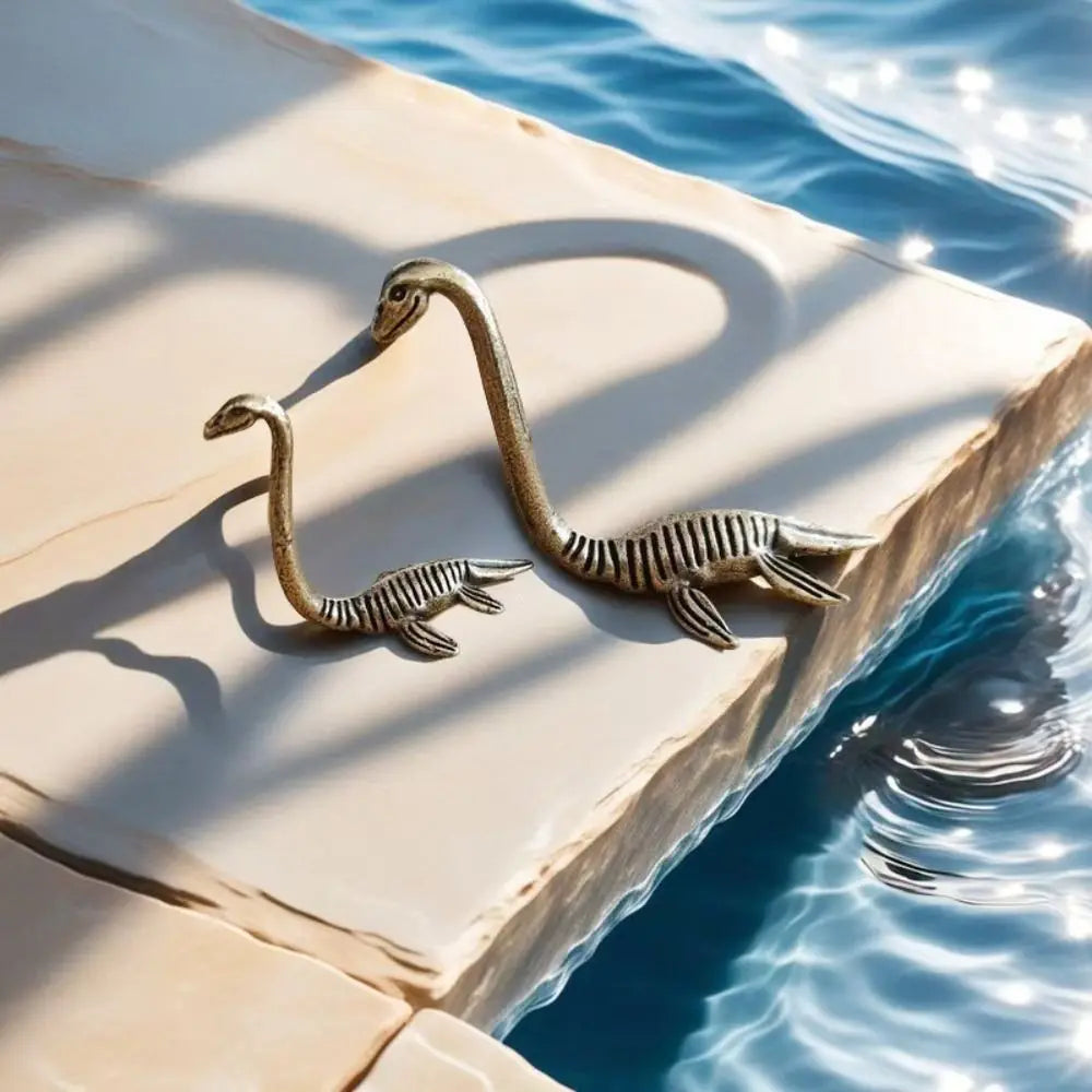 Vintage Loch Ness Monster Brass Figurine | Antique Collectible