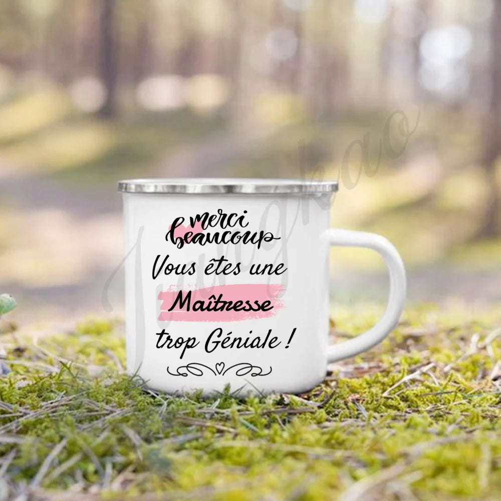 Wonderful Teacher Enamel Mug | Teacher's Day Gift Coffee Cup
