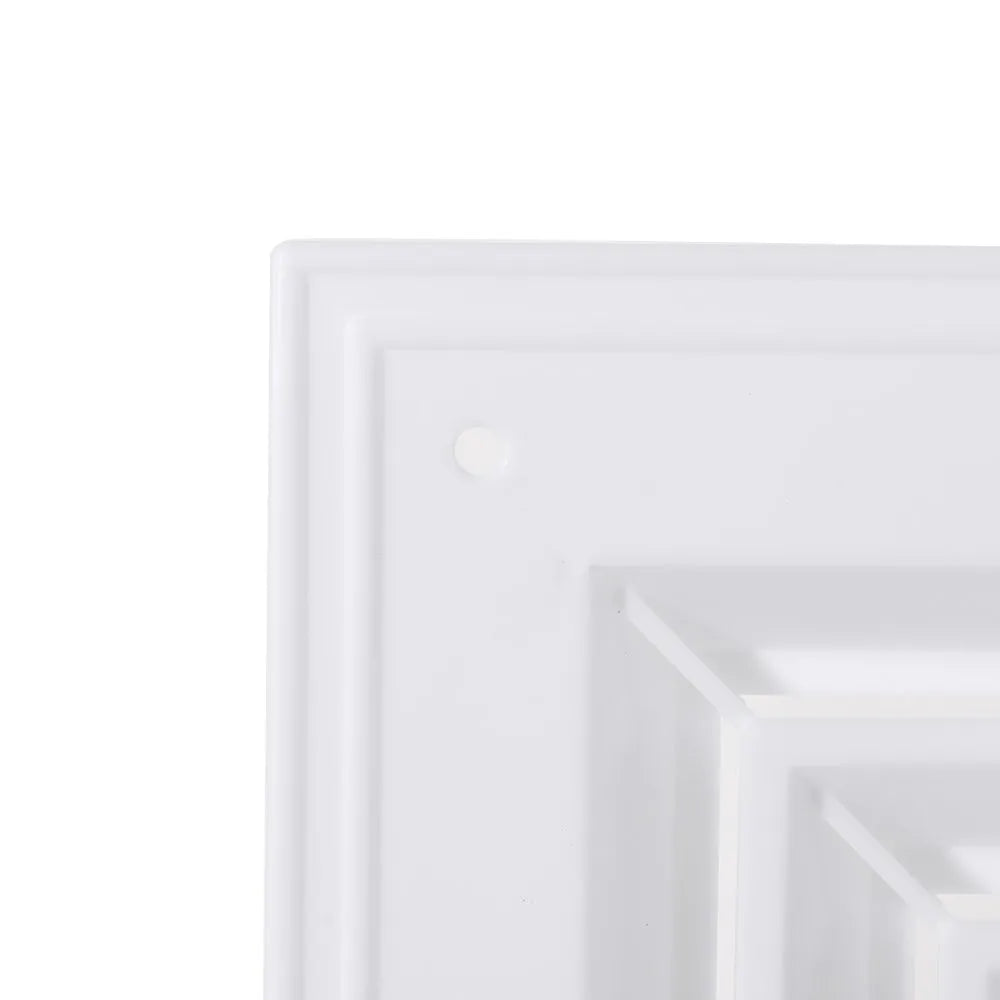 White Square Air Vent Grille – Silent Ceiling Ventilation Cover