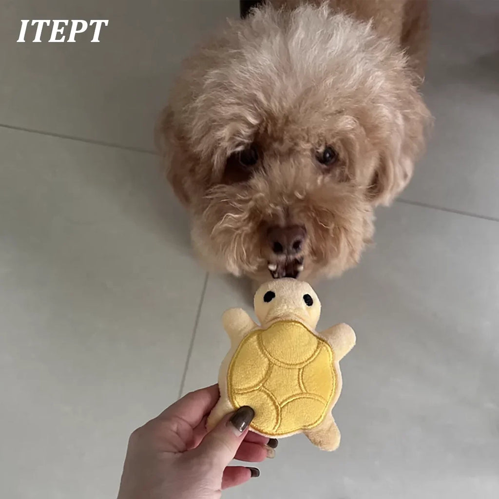 Mini Turtle Plush Dog Chew Toy – Durable & Bite-Resistant