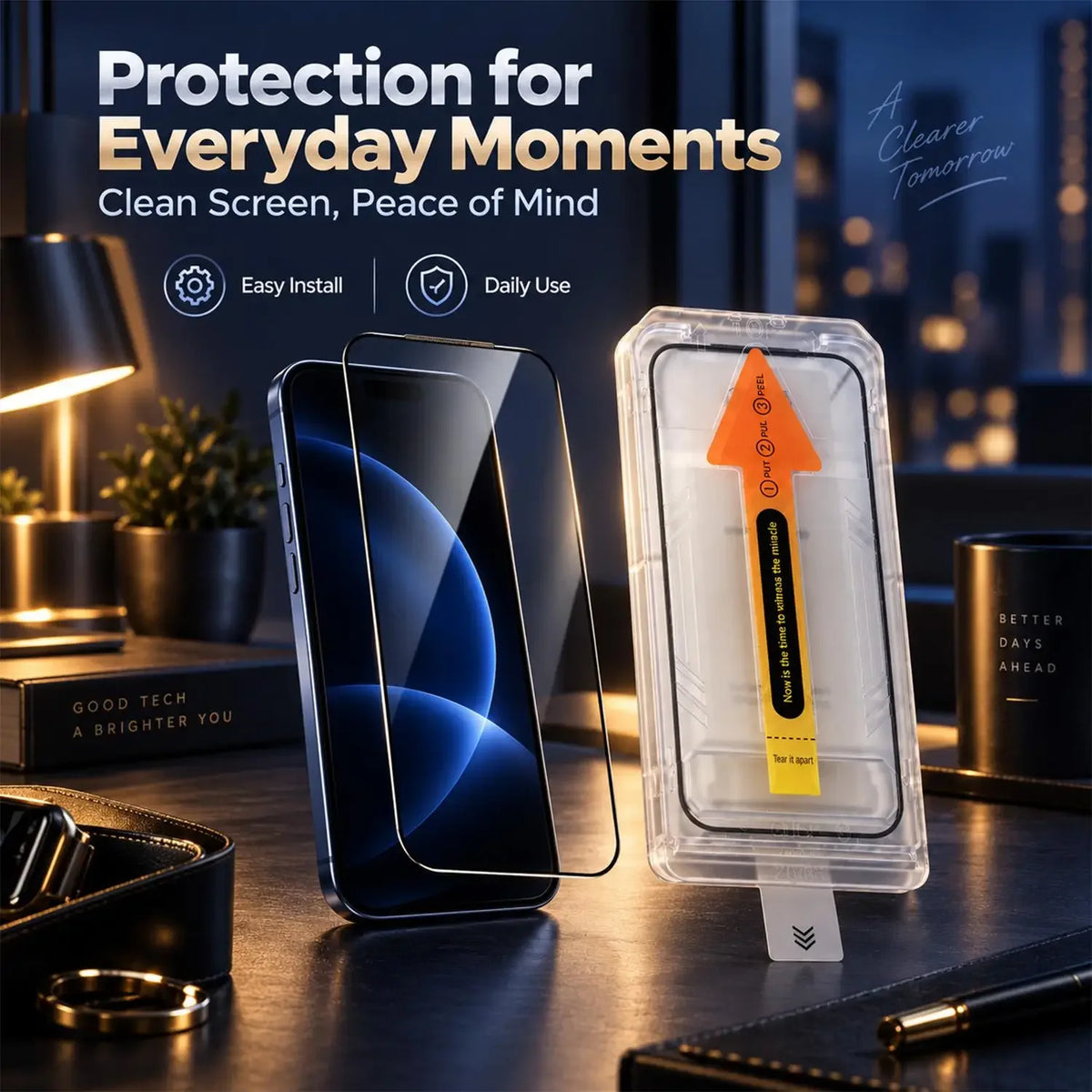 Tempered Glass Screen Protector iPhone 18 Pro Max – HD & Privacy