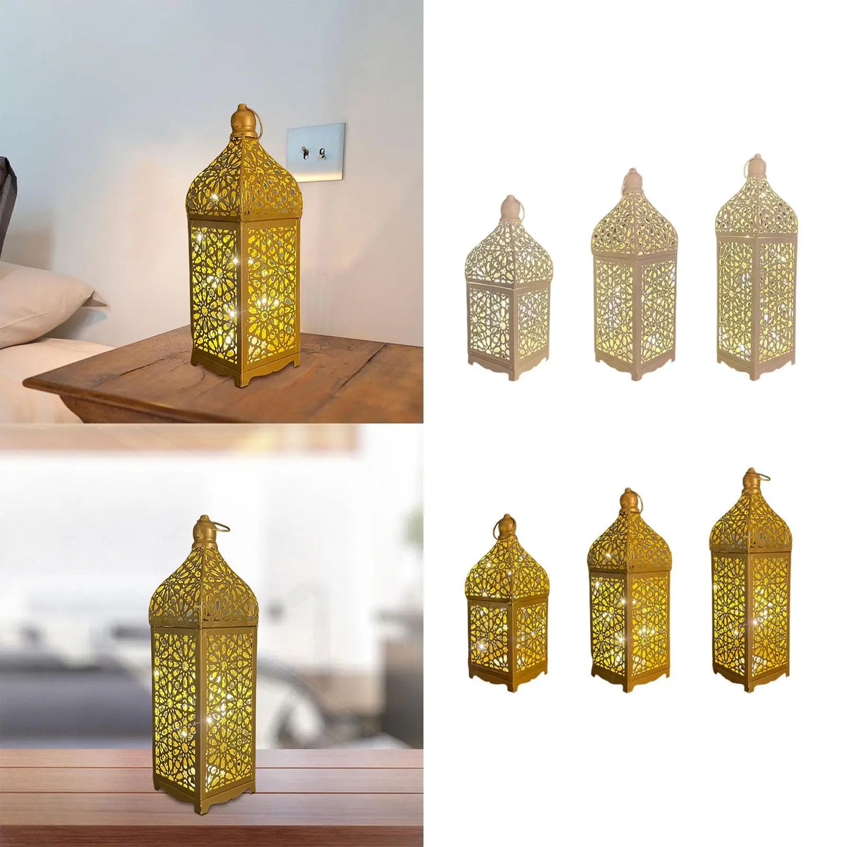 Vintage Iron Candle Lantern – Pillar & Tealight Holder