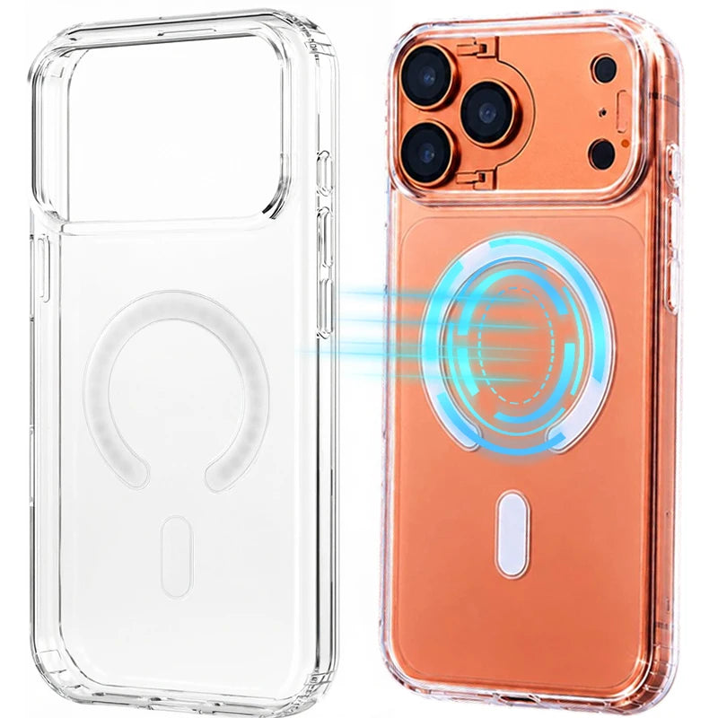 iPhone 18 Pro/Pro Max/Ultra Transparent Magnetic Hard PC Case