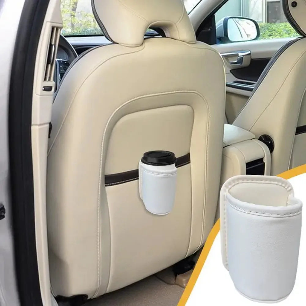 PU Leather Car Door Cup Holder – Rear Seat Drink Storage Rack