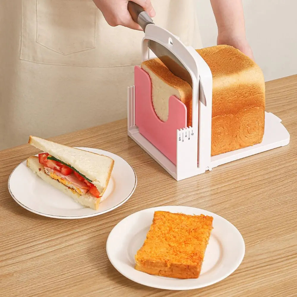 Foldable Bread Slicer Guide – 5 Thickness Settings, BPA-Free