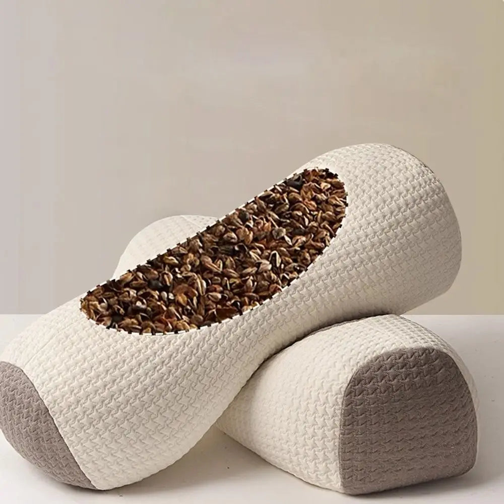 Cylindrical Buckwheat Pillow – Ergonomic Neck & Spine Support