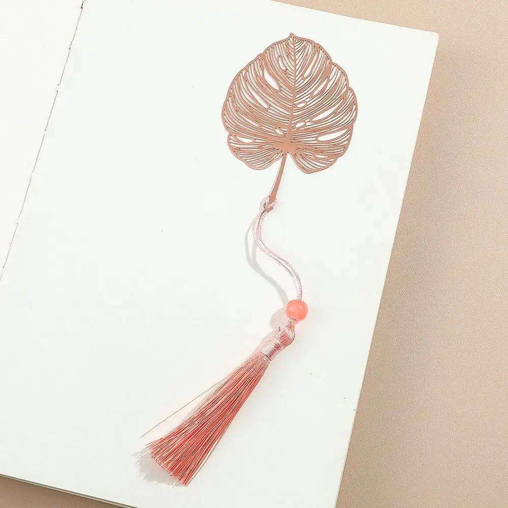 Chinese Style Metal Hollow Bookmark with Tassel | Floral Gift