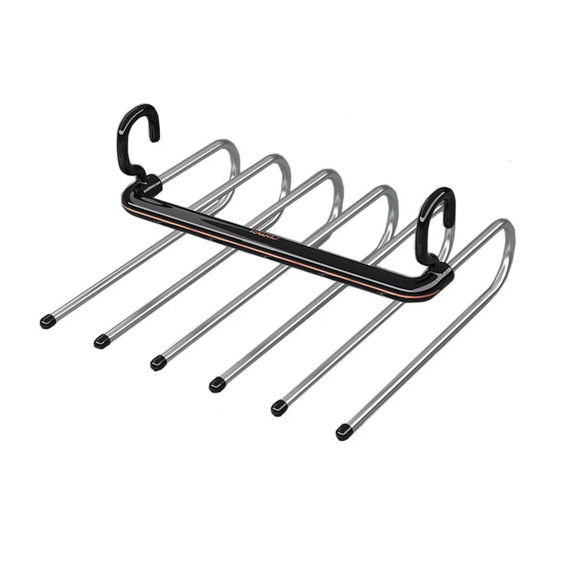 Multi-Layer Folding Pants Hanger Rack – Anti-Slip Clips