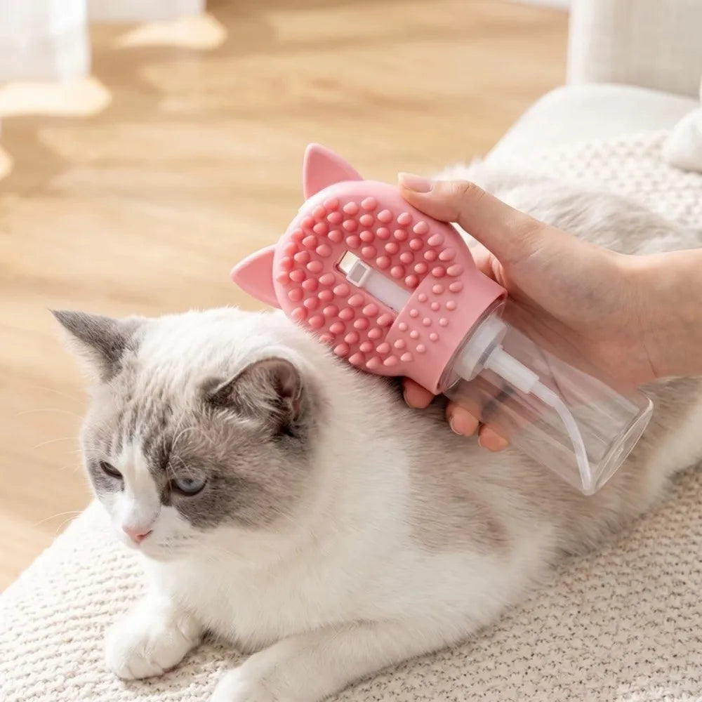 TPE Pet Bath Brush – Foaming Massage & Soap Dispenser