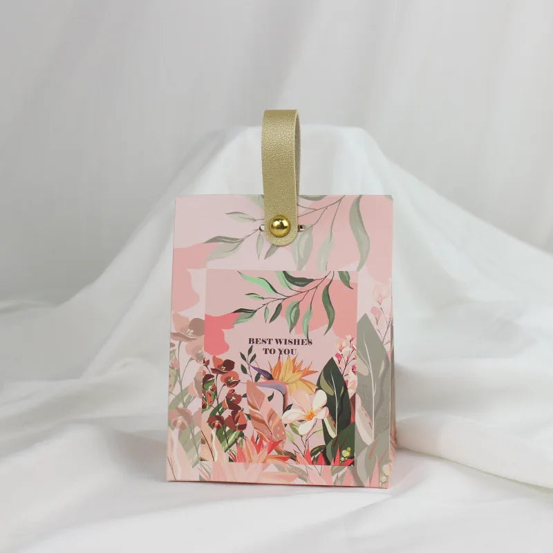 Floral Birds Forest Wedding Candy Gift Box | DIY Kraft Paper