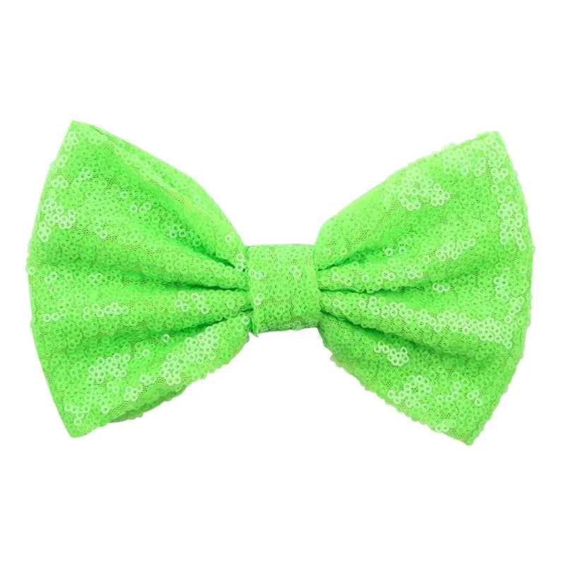 5-Pack Glitter Sequin Hair Bows – DIY Girls Hair Accessories