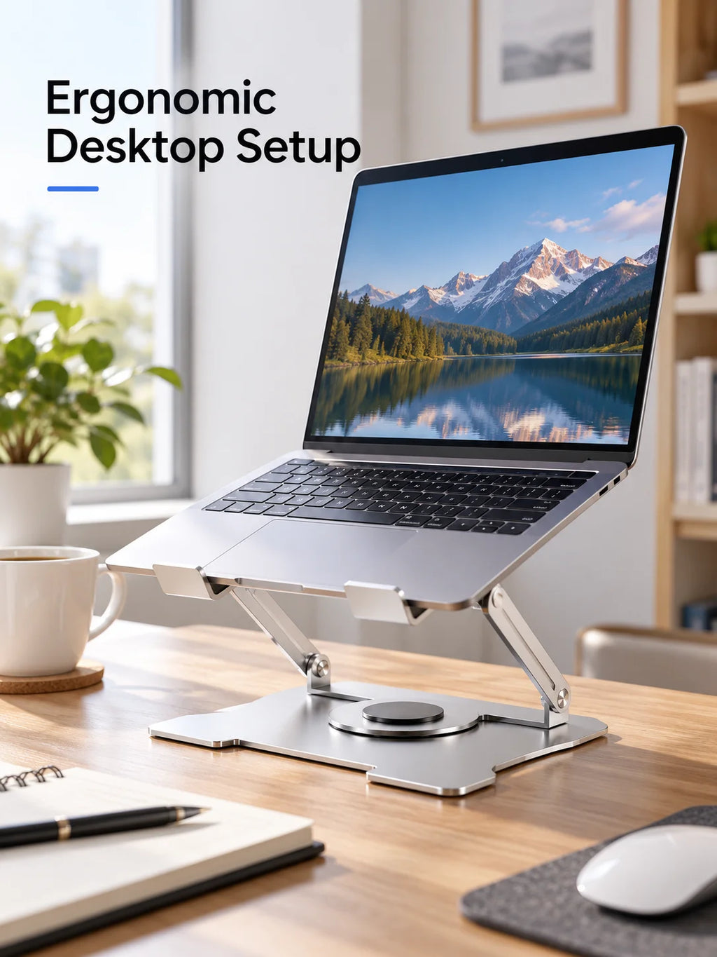 Foldable Laptop Stand 360° Rotating Adjustable Height | NIFTY