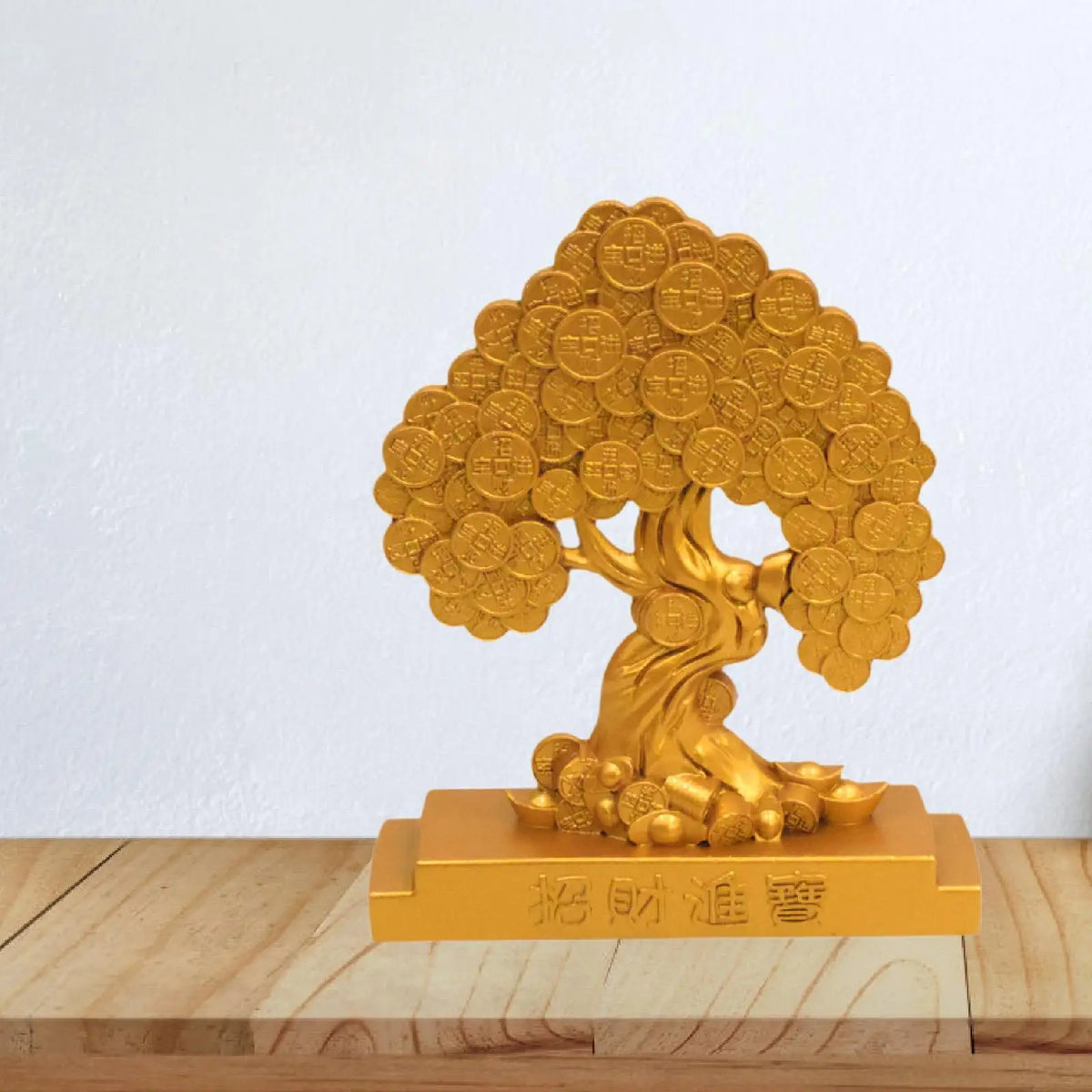 Metal Feng Shui Horse Figurine | Golden Wealth Statue Decor