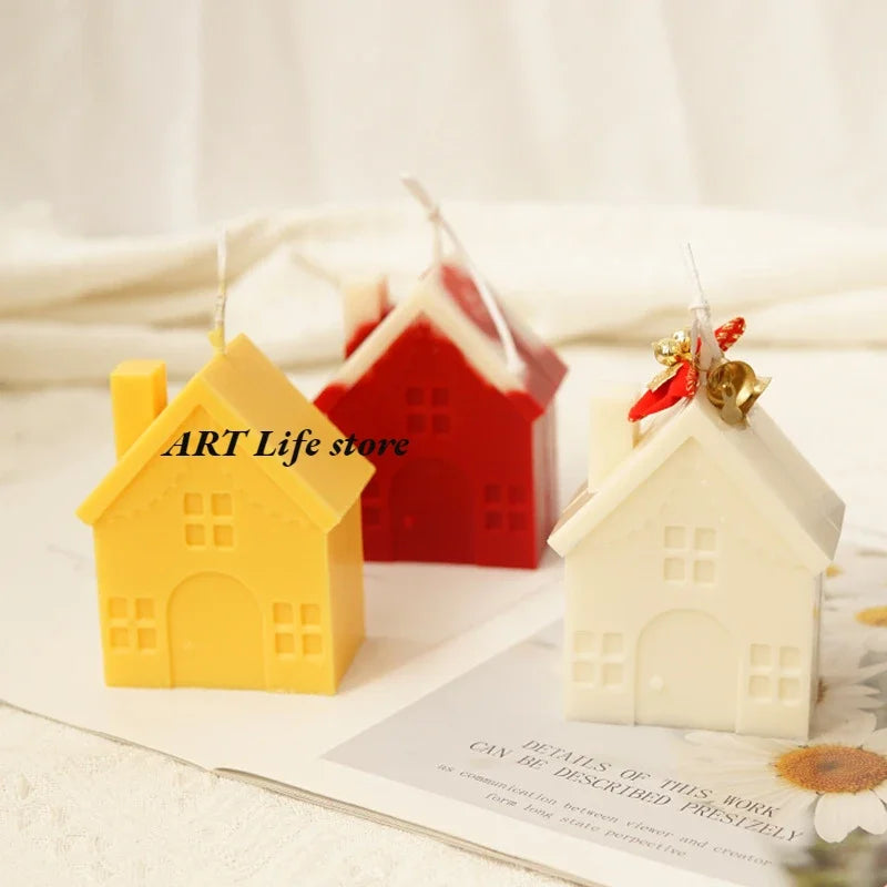 House-Shaped Acrylic Candle Mold Set – DIY Villa Candle Making