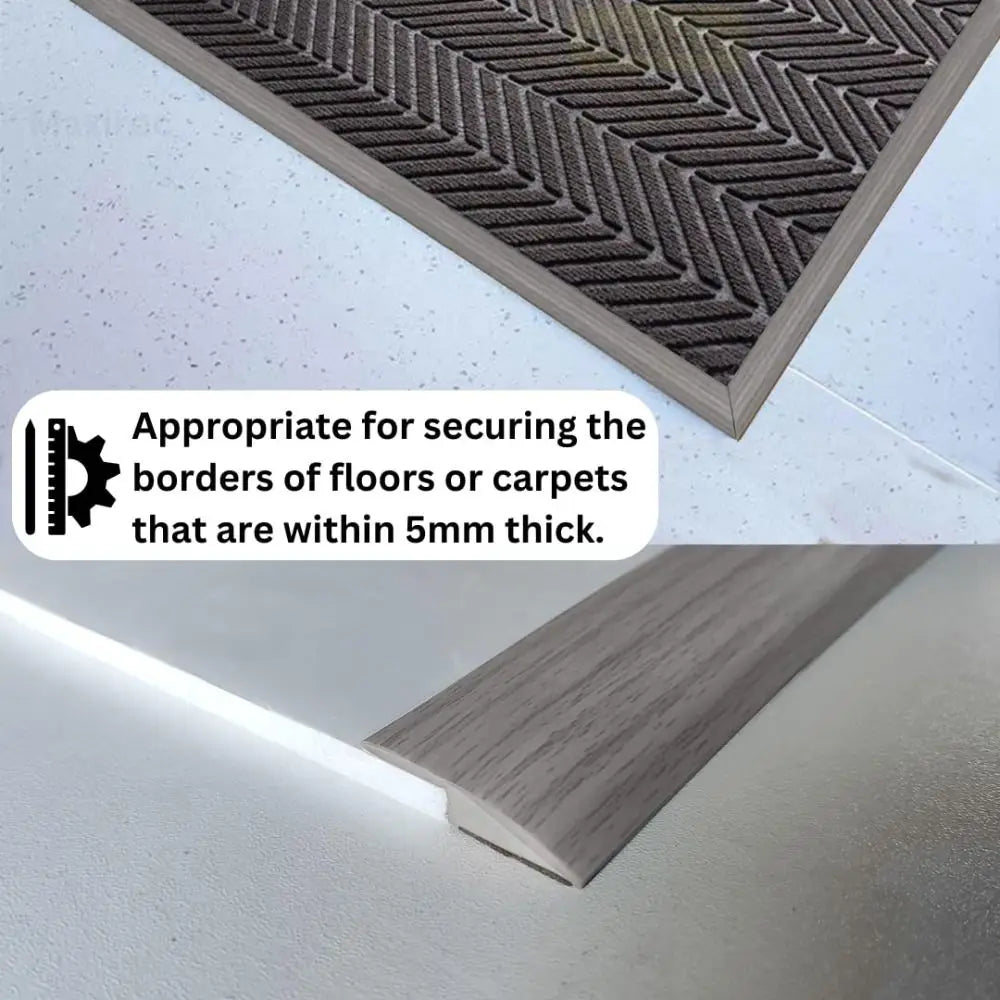 PVC Floor Transition Strip – Cuttable Self-Adhesive Threshold Cover