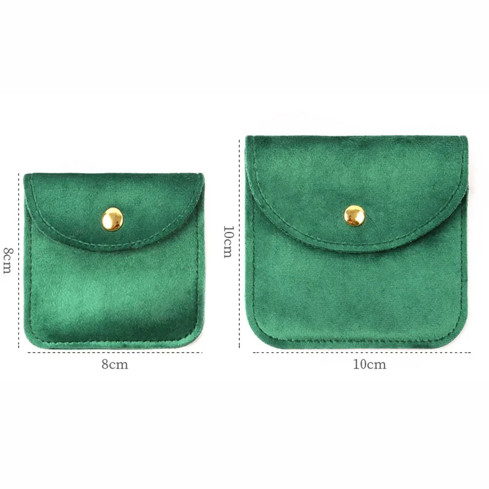 Velvet Envelope Jewelry Pouch | Snap Button Gift Bag