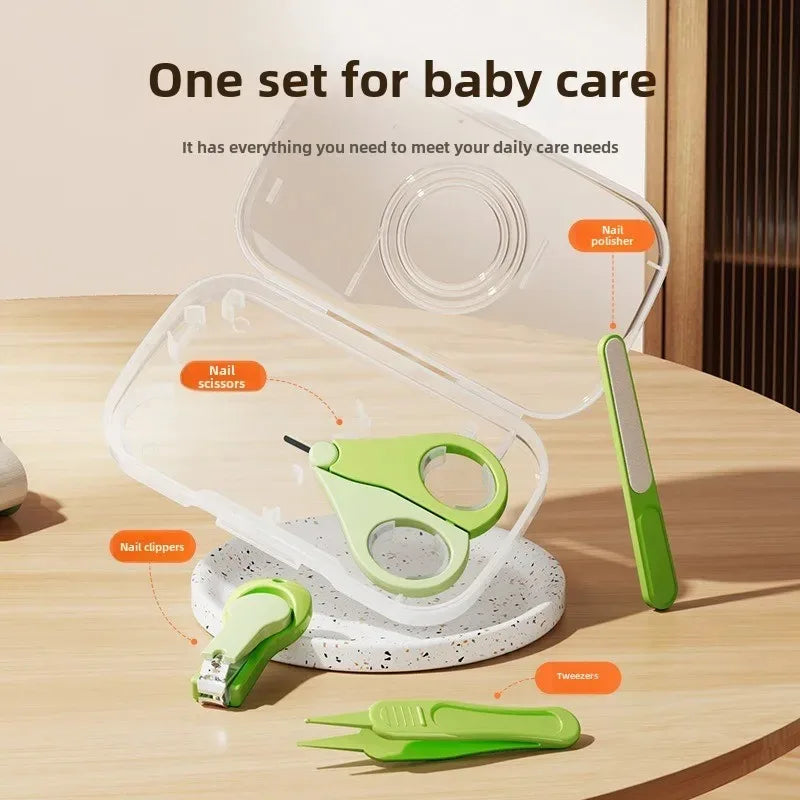 4-Piece Baby Nail Clipper Set – Safe Stainless Steel Trimmer