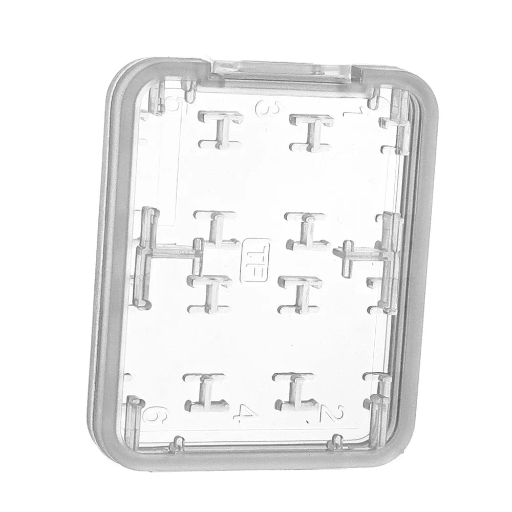 8-in-1 Clear Memory Card Case – SD TF SIM MS Storage Box