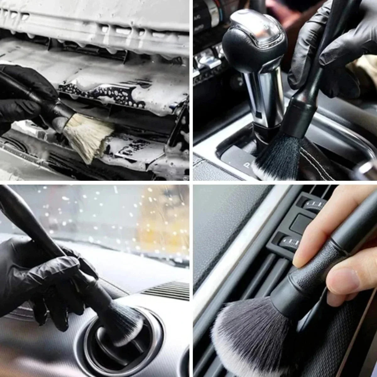 3-Piece Car Interior Detail Brush Set – Dash & Vent Duster