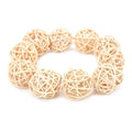 10-Pack Natural Rattan Wicker Balls – Bird Chew Toys 3cm