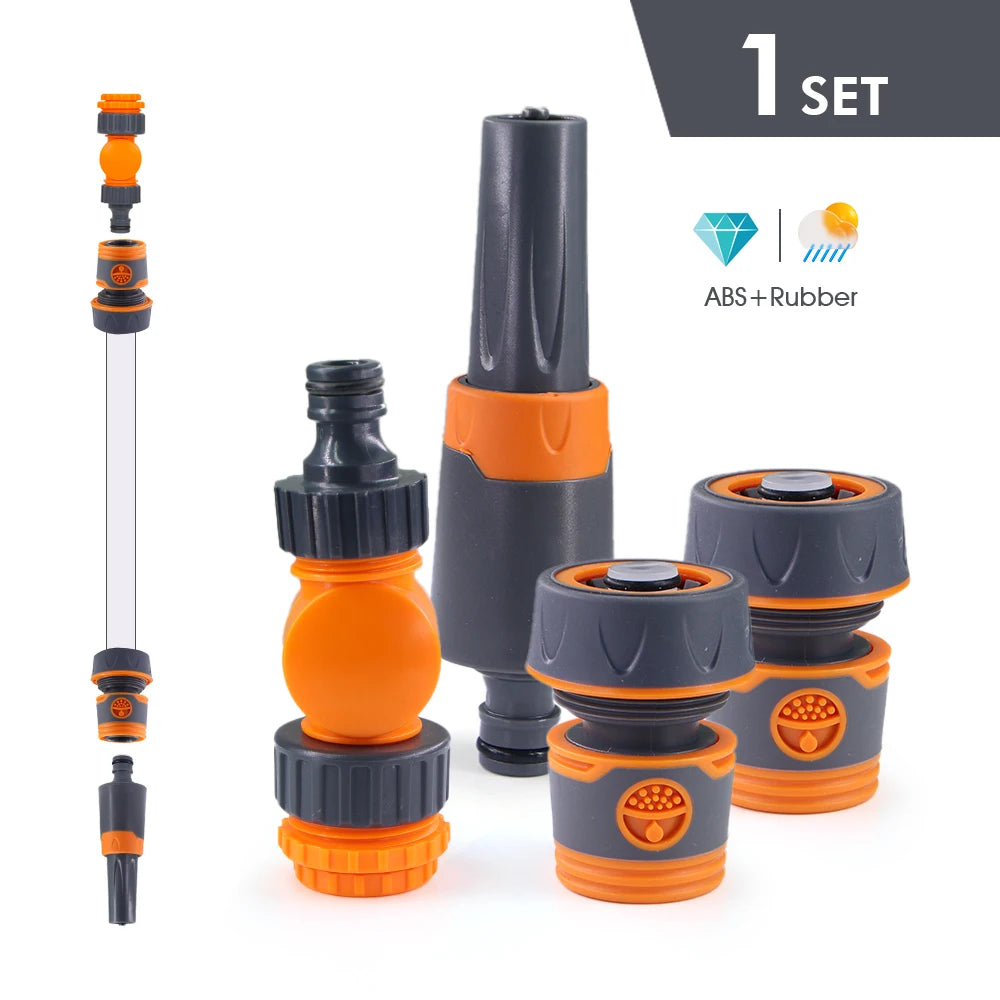 Quick Connect Garden Hose Nozzle Set 3/8" 1/2" 3/4"