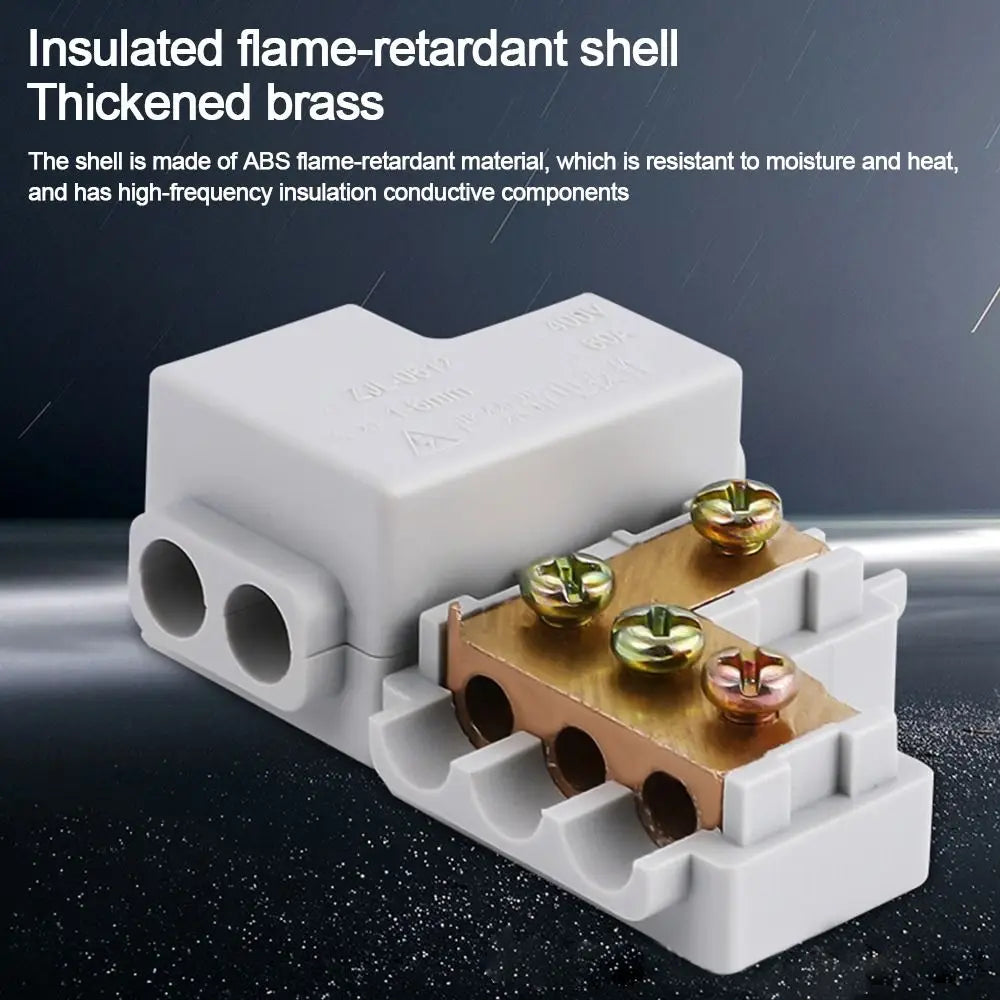 Brass Quick Terminal Block Wire Connector 60A 400V Splice