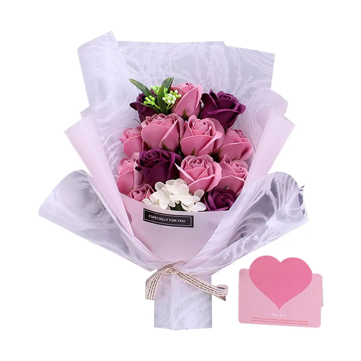 Rose Soap Flower Bouquet – Artificial Gift for Home & Party