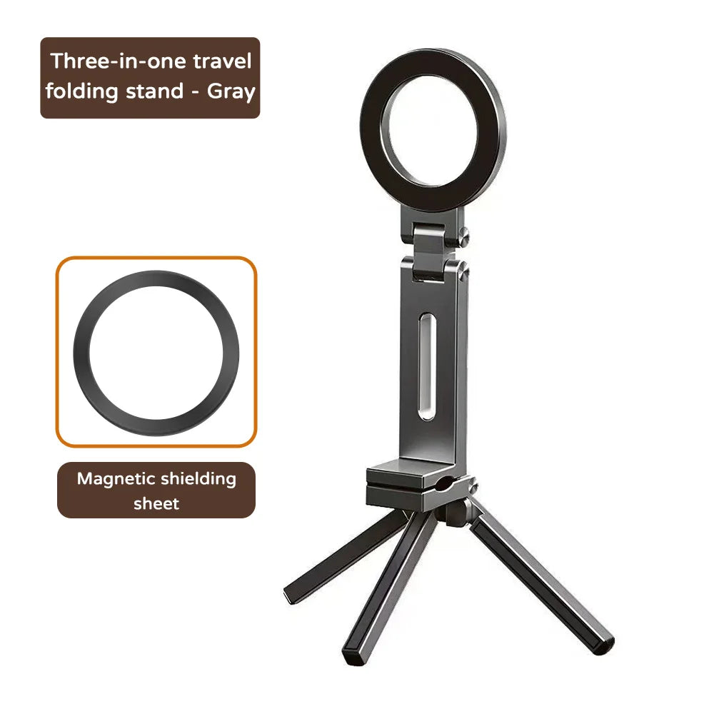 360° Magnetic Foldable Mini Tripod Stand for MagSafe Phones