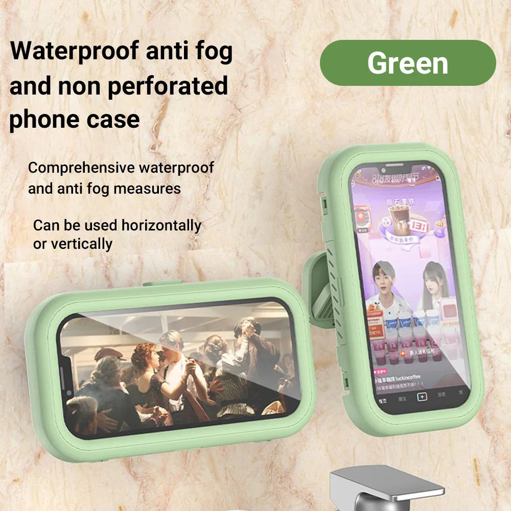 Waterproof Shower Phone Holder | Anti-Fog HD 360° Rotate