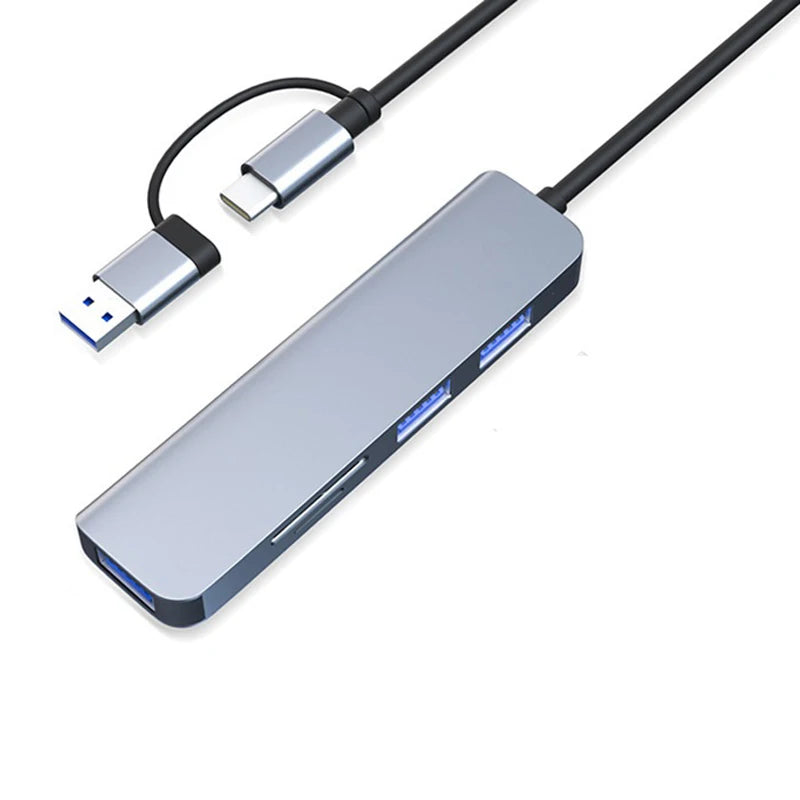 OULLX 5-in-1 USB-C Hub | USB 3.0, SD Card Reader & Dock