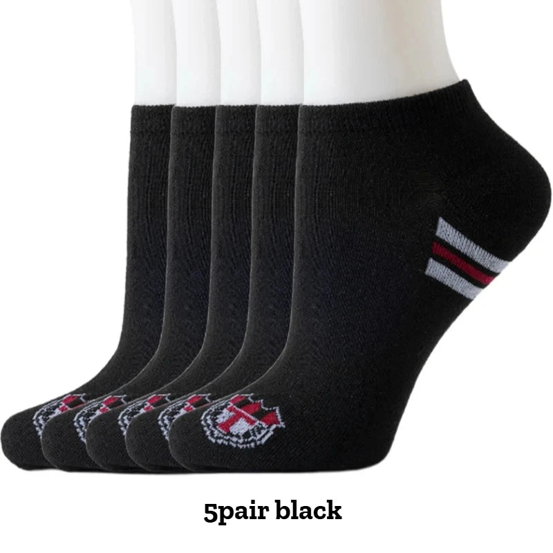 5-Pack Moisture-Wicking Crew Sports Socks | Breathable Comfort